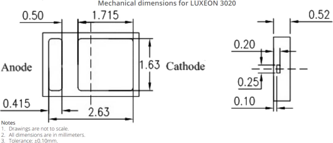 Mechanical Drawing - Lumileds LUXEON® 3020 LEDs