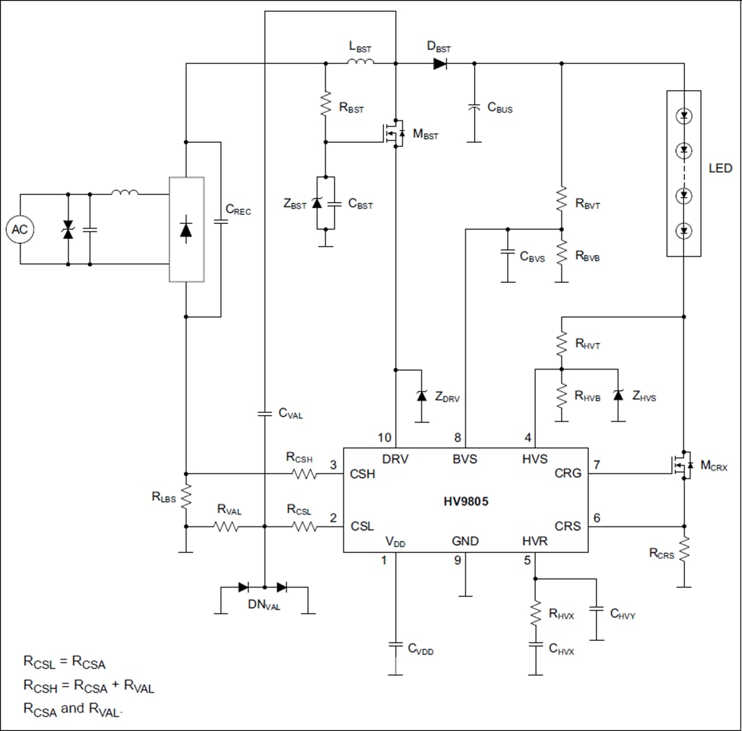 Microchip Technology HV9805 High Voltage LED Driver