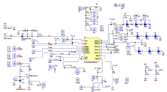 Schematic - Texas Instruments TPS92630EVM LED Driver Evaluation Module (EVM)