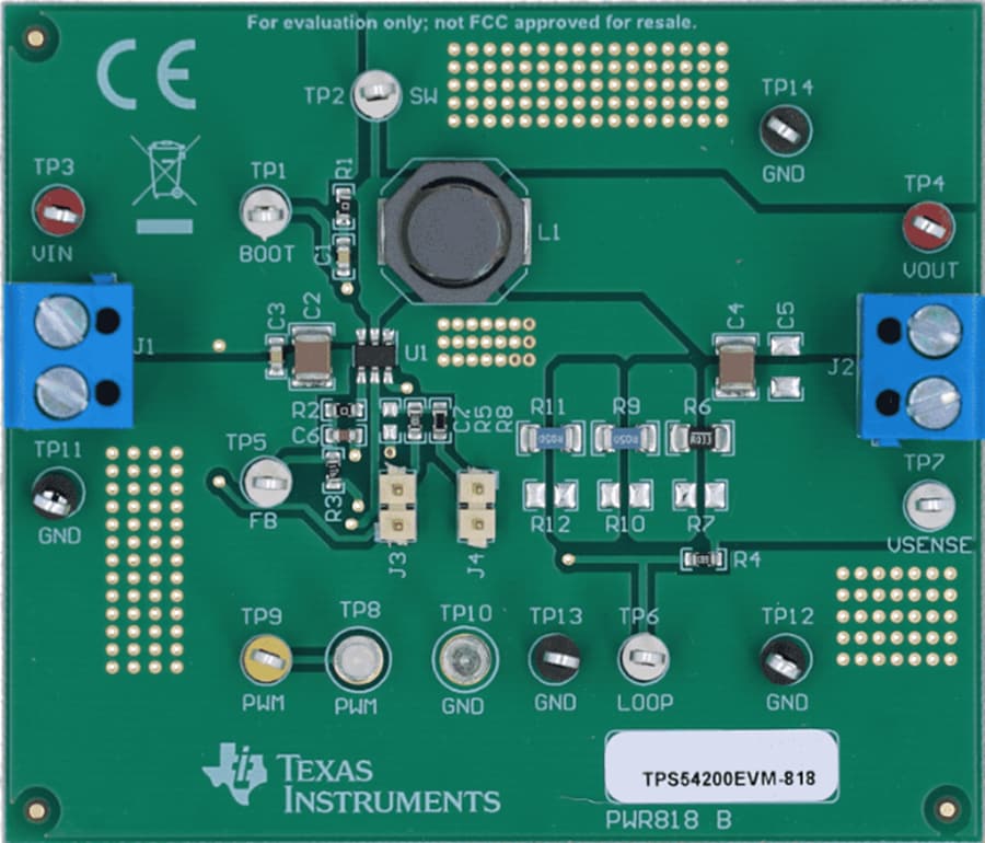 Mechanical Drawing - Texas Instruments TPS54200EVM-818 Buck LED Driver Evaluation Module