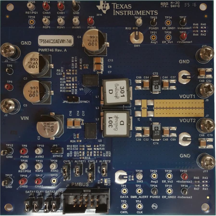 Mechanical Drawing - Texas Instruments TPS546C20AEVM1-PWR746 Buck Converter EVM