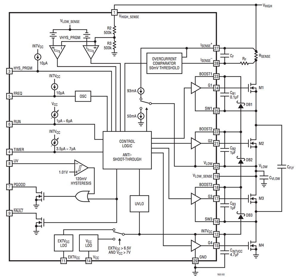 Block Diagram - Analog Devices Inc. LTC7820 High Power Charge Pump DC-DC Controllers