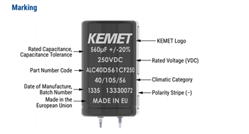 KEMET High-Reliability Snap-In Electrolytic Capacitors