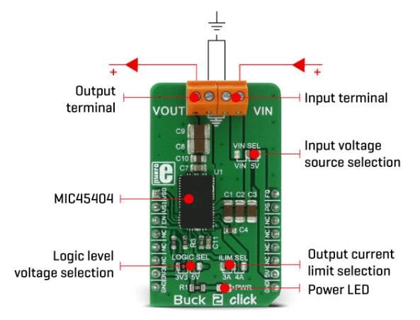 Block Diagram - Mikroe MIKROE-2911 Buck 2 Click