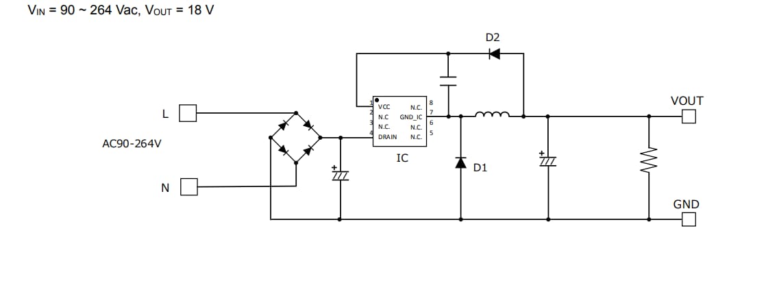 Application Circuit Diagram - ROHM Semiconductor BM2P189TF Reference Board