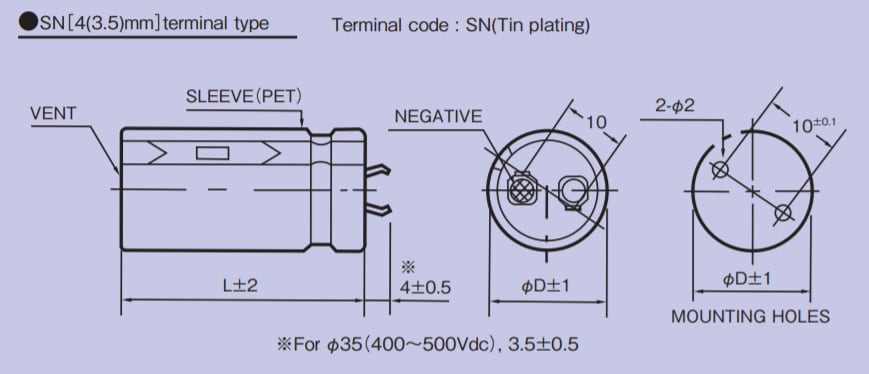 Chart - Rubycon MXH Snap-In Aluminum Electrolytic Capacitors