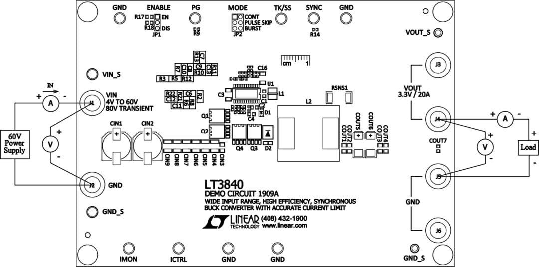 Mechanical Drawing - Analog Devices Inc. LT3840 Demo Board DC1909A