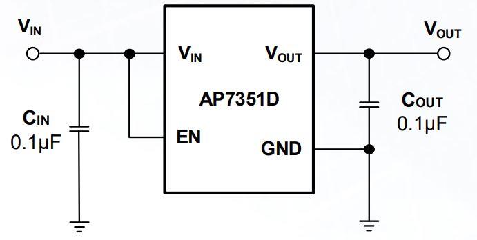 Location Circuit - Diodes Incorporated AP7351D LDO Regulators