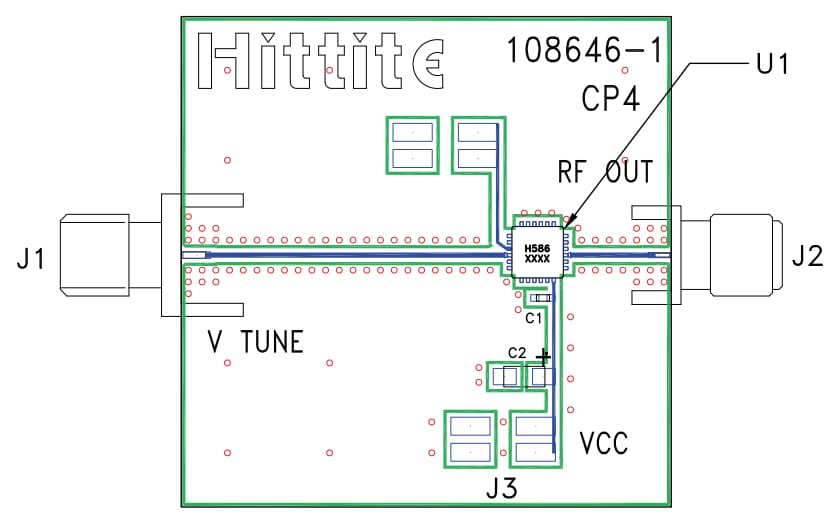 Block Diagram - Analog Devices Inc. HMC586LC4B Evaluation Board