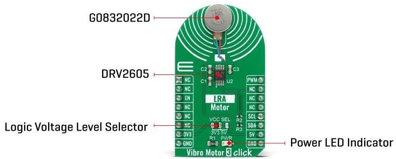 Block Diagram - Mikroe Vibro Motor 3 Click