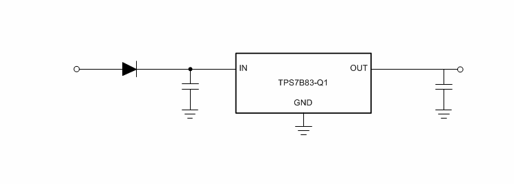 Schematic - Texas Instruments TPS7B83-Q1 Low-Dropout Regulators