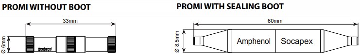 Mechanical Drawing - Amphenol Fiber Systems International PROMI In-Line Miniature Optical Adapters