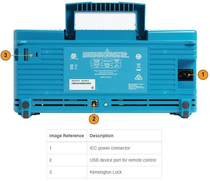 Chart - Tektronix TBS1000C Digital Storage Oscilloscopes