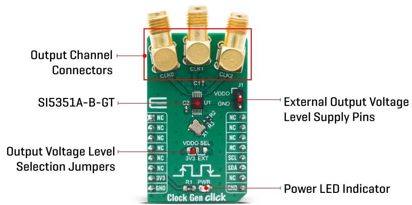 Block Diagram - Mikroe Clock Generator Click