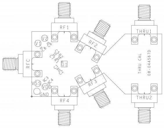 Analog Devices Inc. ADRF5047-EVALZ Evaluation Board
