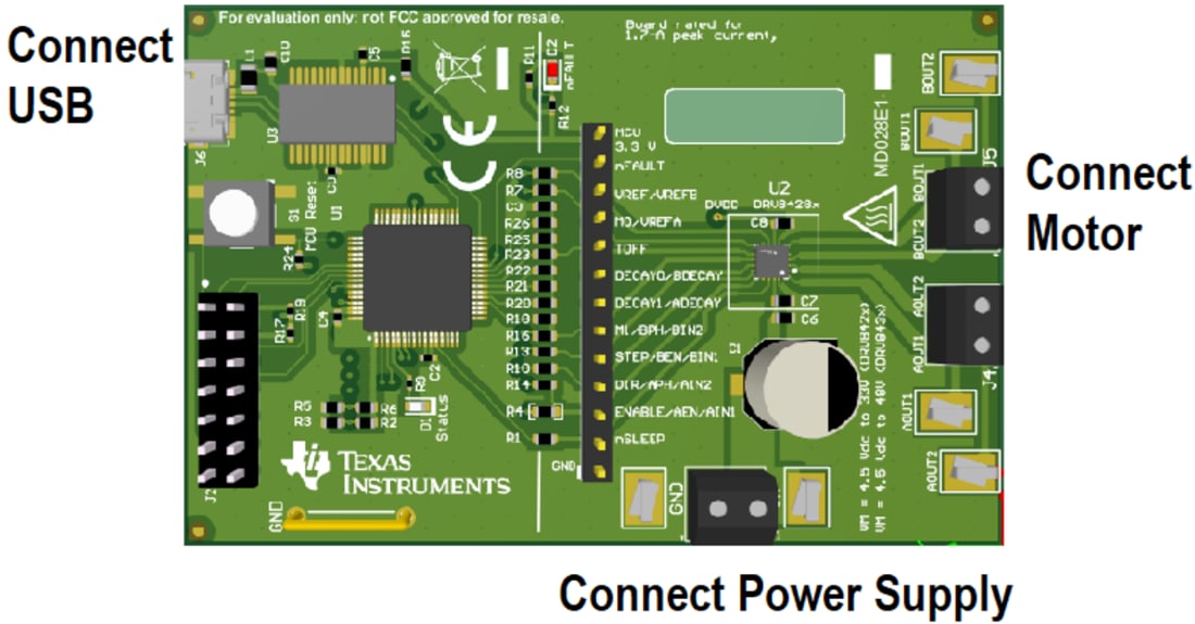 Mechanical Drawing - Texas Instruments DRV8428EEVM Motor Driver Evaluation Module