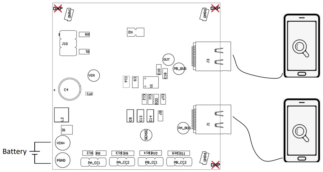 Mechanical Drawing - Texas Instruments TPS25859Q1EVM-161 Controller Evaluation Module