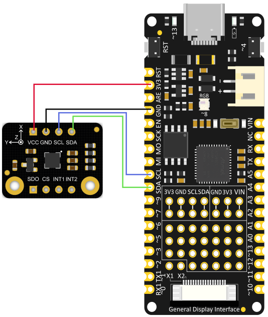 DFRobot Fermion I2C LIS331HH Triple Axis Accelerometer