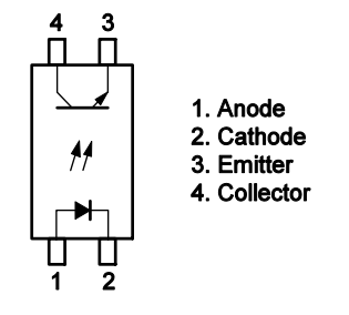 Schematic - Renesas Electronics PS2911-1 4-Pin Flat-lead Photocouplers