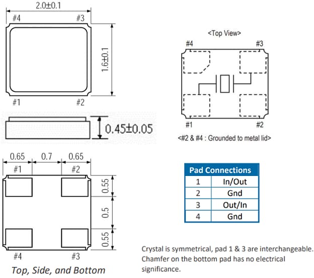 ECS ECX-1637B2 SMD Crystals