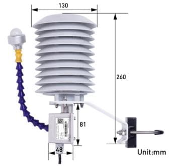 Mechanical Drawing - Seeed Studio SenseCAP ORCH S4 4-In-1 Weather Sensor
