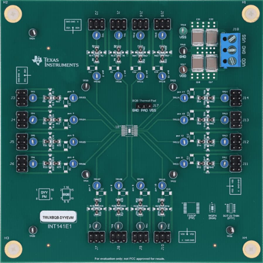 Mechanical Drawing - Texas Instruments TMUXBQB-DYYEVM Multiplexer Evaluation Module