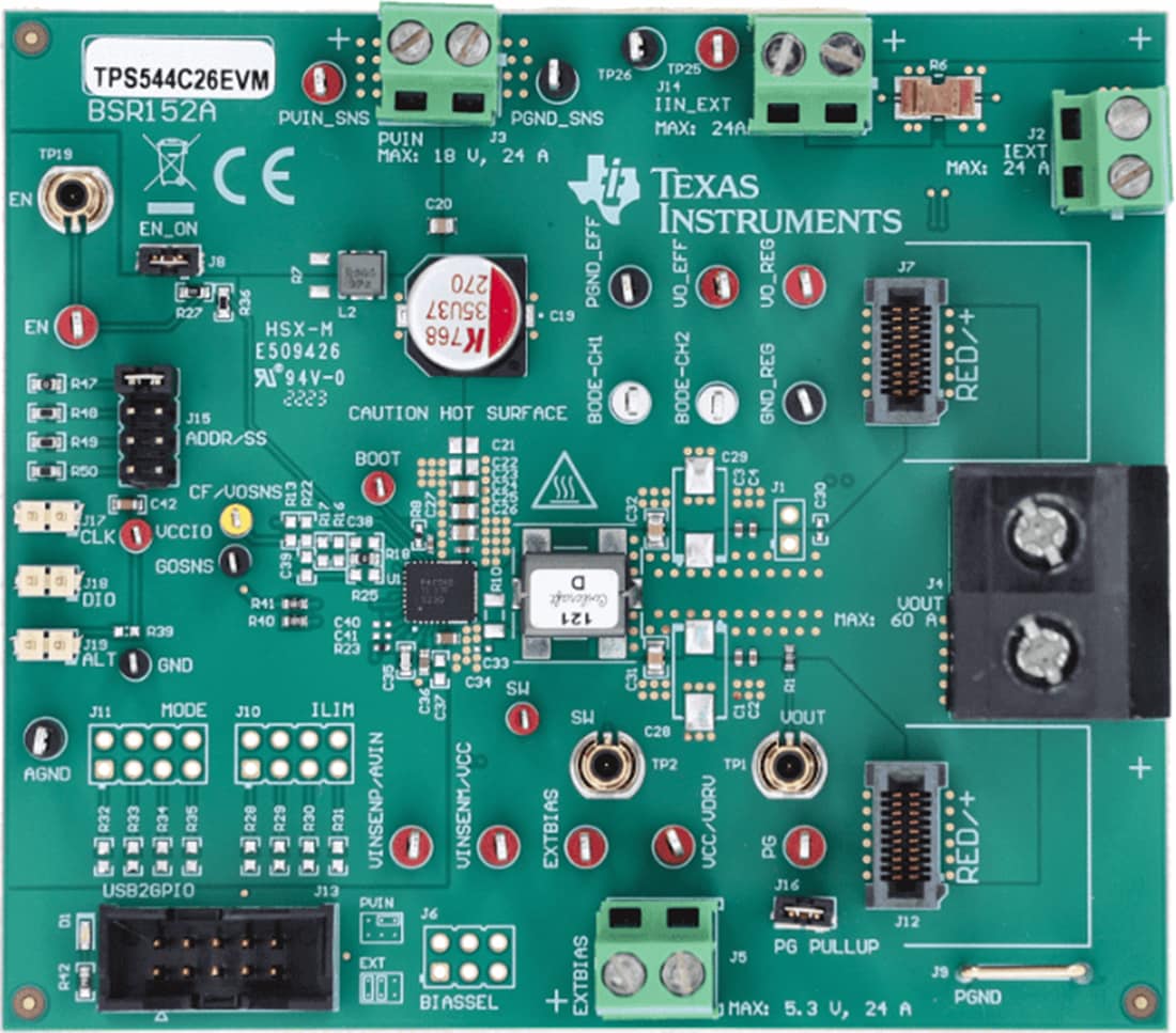 Mechanical Drawing - Texas Instruments TPS544C26EVM Converter Evaluation Module
