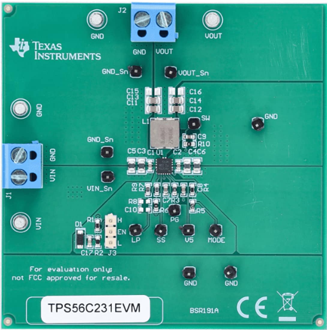 Mechanical Drawing - Texas Instruments TPS56C231EVM Converter Evaluation Module