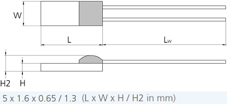 Innovative Sensor Technology 750°C Series Platinum Sensor with Wires
