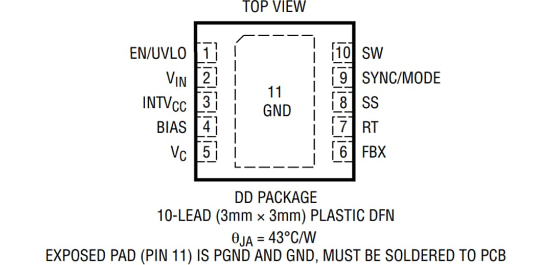 Mechanical Drawing - Analog Devices Inc. LT8333 Current-Mode DC-DC Converter