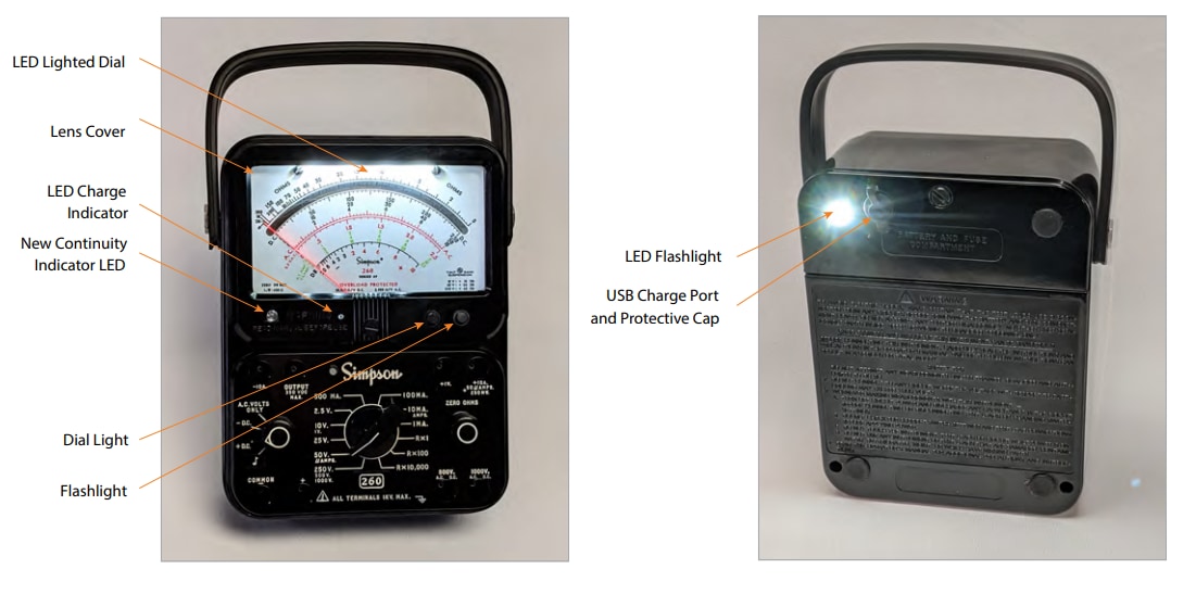 Simpson Electric Company 260-8P LED Lighted Analog VOMs