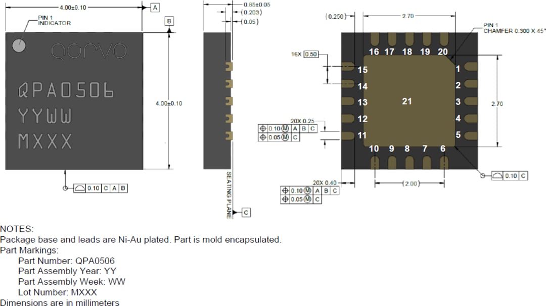 Qorvo QPA0506 4W C-Band Power Amplifier