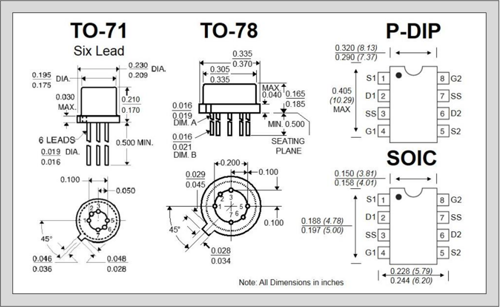 Linear Integrated Systems LS844 Monolithic Dual N-Channel JFET Amplifiers