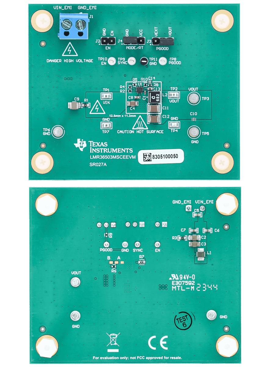 Texas Instruments LMR36503MSCEEVM Evaluation Module