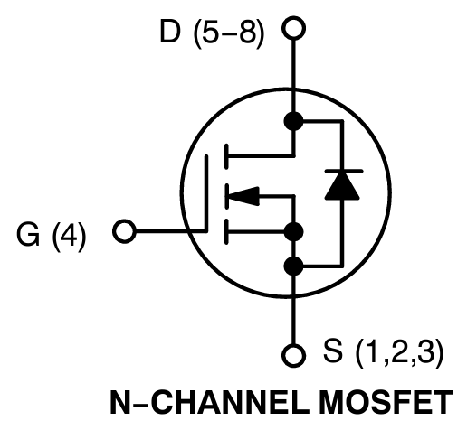 Application Circuit Diagram - onsemi NVMFS024N06C Single N-Channel Power MOSFETs