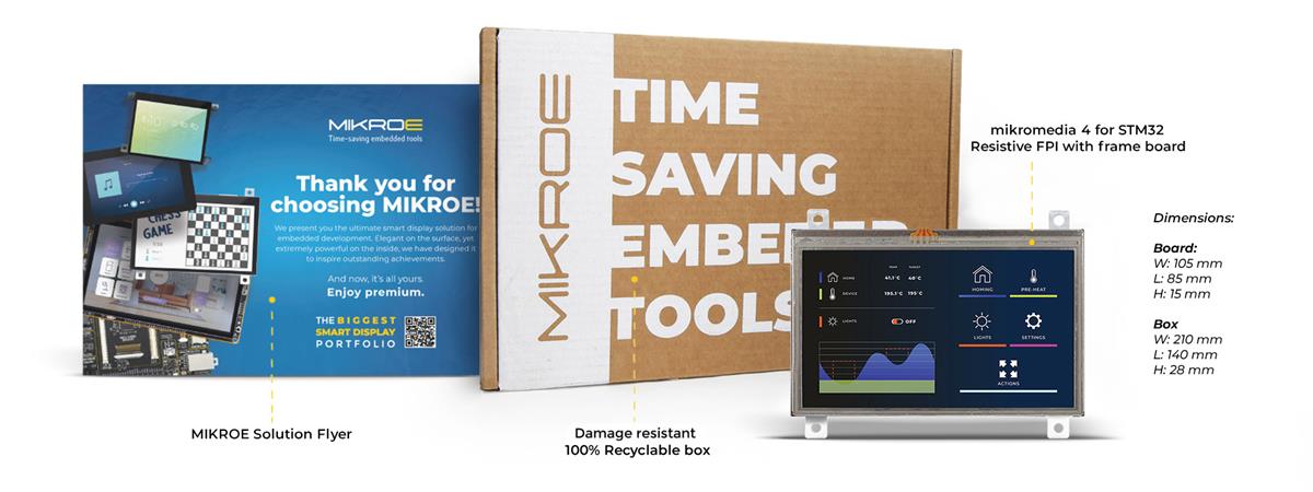 Mikroe MIKROE-6158 Mikromedia 4 for STM32F2 Resistive FPI