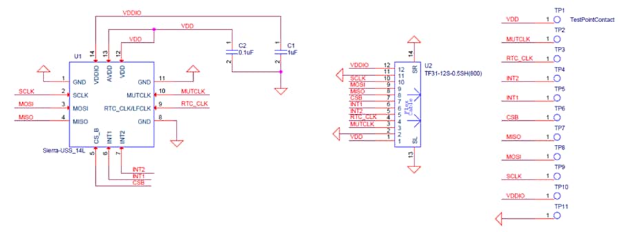 Schematic - TDK InvenSense EV_MOD_ICU-10201-00 Evaluation Module