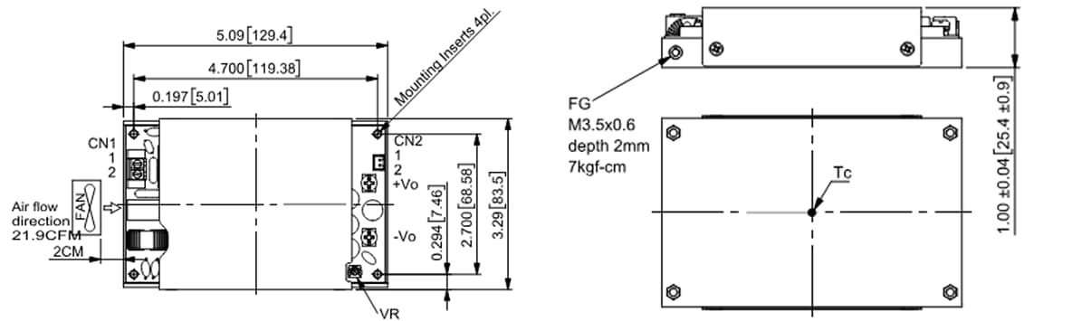 Chart - Cincon LFM420M AC/DC Power Supplies with PFC