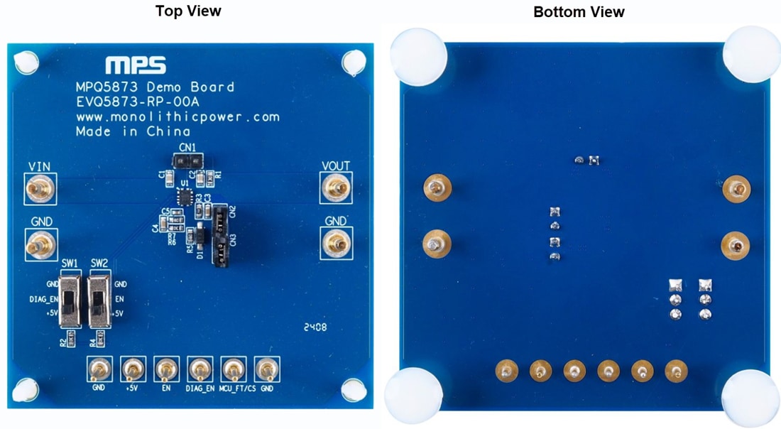 Mechanical Drawing - Monolithic Power Systems (MPS) EVQ5873-RP-00A Load Switch Evaluation Board