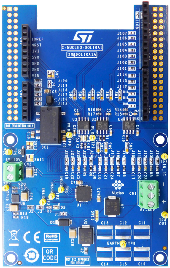 Mechanical Drawing - STMicroelectronics X-NUCLEO-DOL10A1 Expansion Board