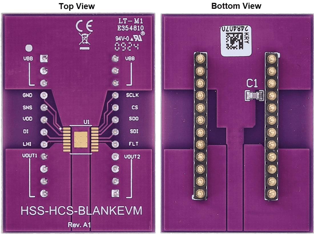 Mechanical Drawing - Texas Instruments HSS-HCS-BLANKEVM Smart Fuse Daughtercard