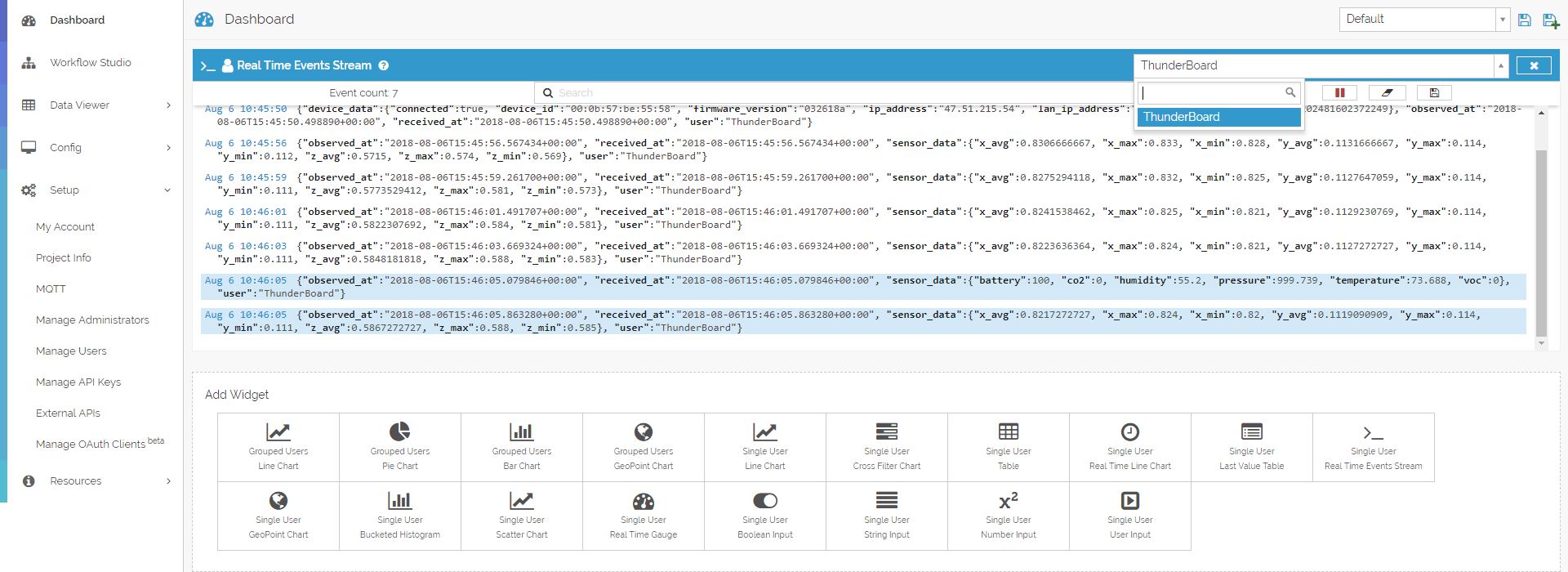 Real Time Event Stream