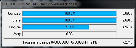 A firmware programming status window will appear while running the batch file.